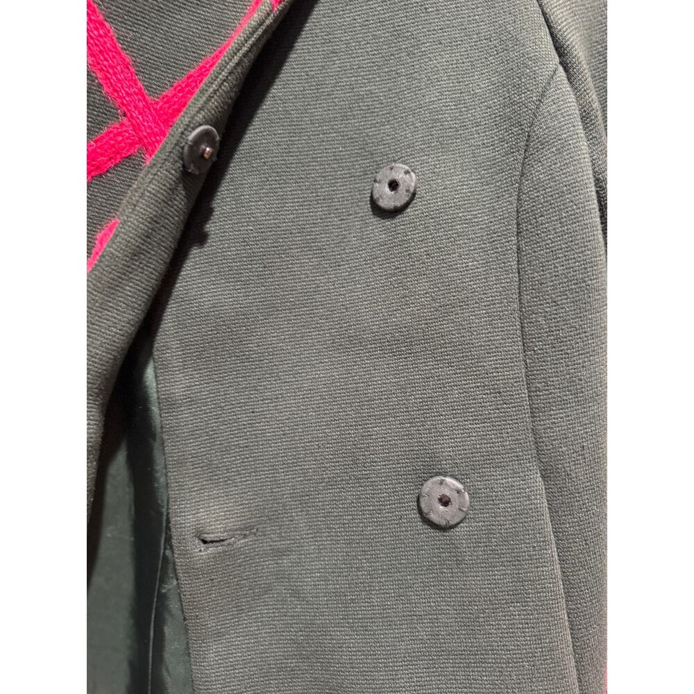 ELEVENSES Anthropologie Tamarisk Green Lattice Peacoat | 00P - Picture 4 of 11